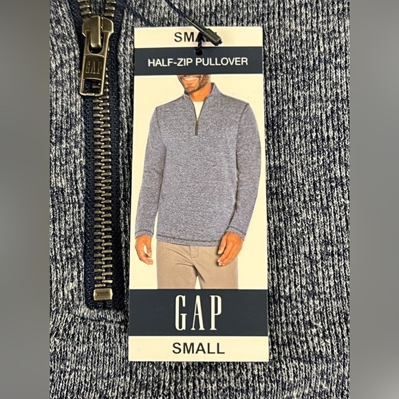 Gap Men's Long Sleeve Half Zip Mock Neck Warm & Stylish Sweater - S - Picture 7 of 11